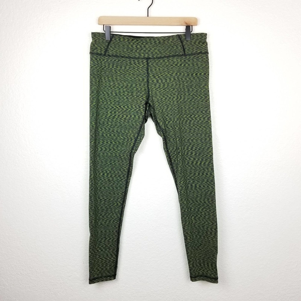 Lucy Revolution Run Active Tight Legging Green Space Dye Womens Large Pre-Owned